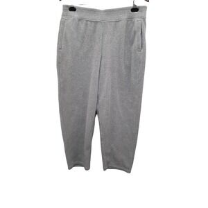 Patagonia Men L Gray Shearling Fleece Cropped Athletic Sweatpants